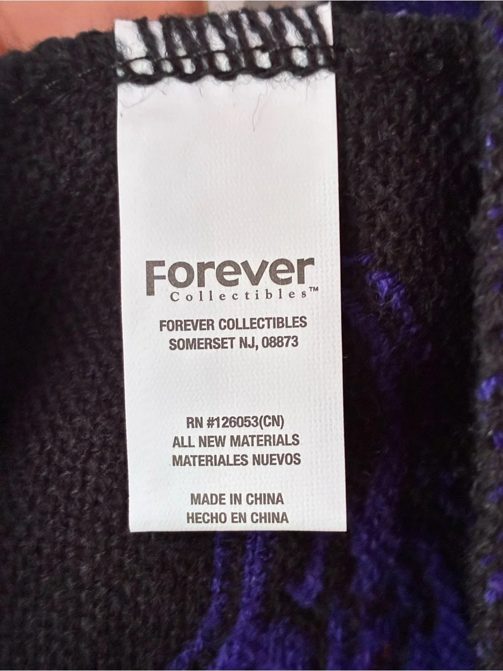 Baltimore Ravens Forever Collectibles NFL Knit Scarf Purple Black NWOT